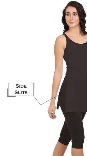 Image of ICEDIVE Women's Cotton Stretch Camisole | Fabulous Inners | Soft,Lightweight & Breathable Fabric |Ideal,Layering, Sleepwear & Lounge Use in,