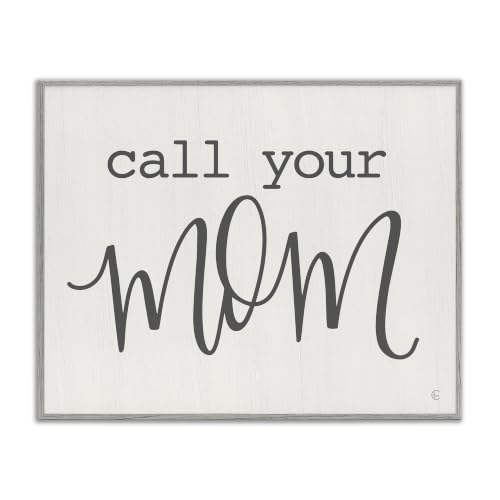 'Call Your Mom Encouraging Casual Typography'| Framed Giclee Art