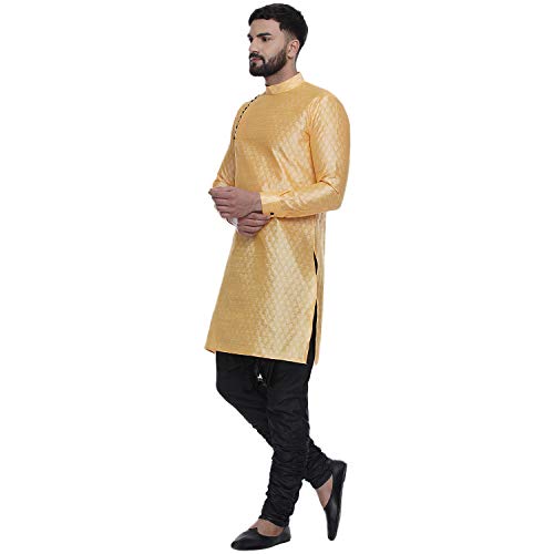 Image of Veera Paridhaan Men's Ethnic Jacquard Printed Long Straight Kurta