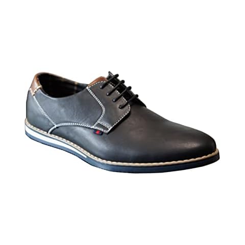 TOP STAKA Men's Smart Casual Lace-ups Fashion Derby Shoes UK Size Two Tone Comfortable Cover