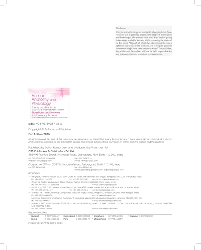 Image of Human Anatomy and Physiology | Theory and Practicals | Questions and Answers for Pharmacy Students - 2025 | Course Codes BP 101T, BP 107P, BP 201T and BP 207P - 2025