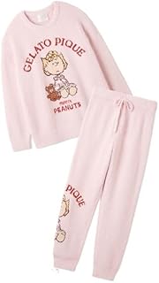 gelato pique(ジェラート ピケ) 【PEANUTS】【ONLINE限定】オリジナルアート ジャガードプルオーバー＆ロングパンツセットPWNT255391レディース