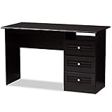 Baxton Studio Carine Modern Contemporary Writing Desk in Wenge Brown