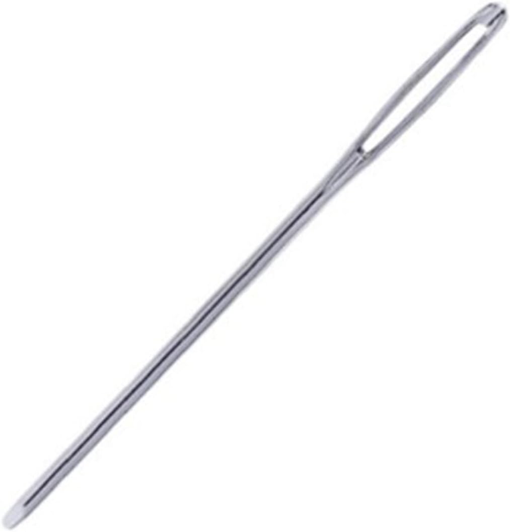DOITOOL 19pcs Blunt Large Eye Needles Set for Sewing Embroidery and Knitting Silver Color Includes 3 Sizes with Storage Barrel for Crafting and DIY Projects