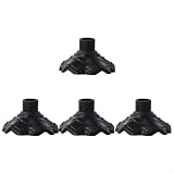 4 piedini per sedie da campeggio, antiscivolo, in plastica, con angolo regolabile, per sedie pieghevoli da esterno, coperture anti-affondamento per erba, terreno, sabbia, 3 misure (16 mm)