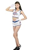 XCOSER Womens Lola Bunny Basketball Jersey Costume Lovely Tank Top & Shorts & Gloves Medium