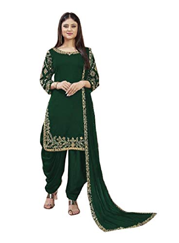 GRC indian dresses for women salwar kameez suit women ready to wear georgette pakistani dresses for women embroidered designer panjabi dress (green, 48)