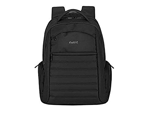 Ewent Urban Mochila para Ordenador Portátil, Maletín Ejecutivo Espacioso, Mochila Escolar Impermeable y Práctica para Viajes, Se Adapta a Portátiles de hasta 15.6