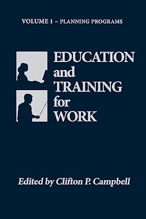 Education and Training for Work: Planning Programs: 001 book cover