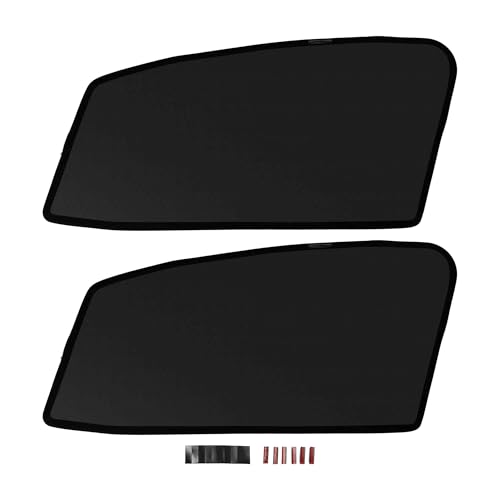 FUELHOOD Hondaに対応 フィット GK3/4/5/6 GP5/6用 車両サイドウィンドウカバー フロントガラス日よけネット 運転席助手席用 サンシェード ブラック