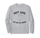 adoro i gatti e la pole dance maglia a manica