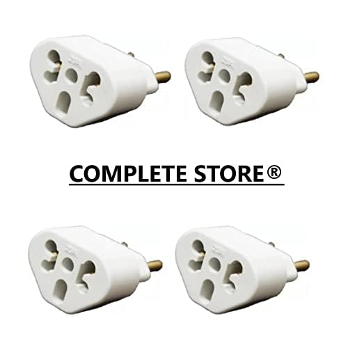 Adaptador De Tomada Plug Para 10a e 20a Até 250v Secador Chapinha Microondas Branco Complete Store®