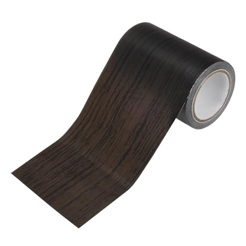 Image of M METERXITY 1-Roll Wood Grain Repair Tape, 3.15in x 15ft Textured Realistic Self-Adhesive Wood Floor Tape Contact Paper for Furniture /Floors /Home [Black]