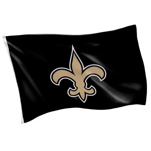 Team Sports America NFL New Orleans Saints 3 x 5 Outdoor Durable House Flag with Grommets | Sport Team Flag & Banner | Indoor Wall Decoration for Room