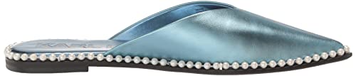 Image of Karl Lagerfeld Women's Vyra Studded Slip on Loafer Mule with Pointed Toe
