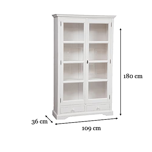 Vitrina-blanca-de-madera-maciza-180x109x36-cm-Aparador-o-armario-de-cocina-de-madera-Mobiliario-de-hogar-Shabby-Chic-Armario-de-cocina-vintage