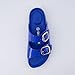 CUSHIONAIRE Women's Lang Cork footbed Sandal with +Comfort, Wide Widths Available, Cobalt Patent 8.5