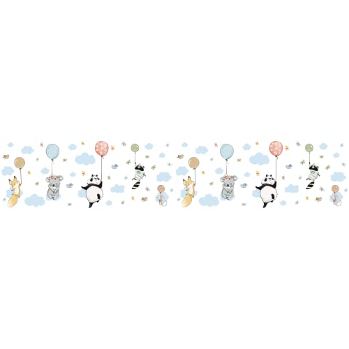 Happy Animals Opaque Window Film Privacy Sticker for Window & Shower Door 40 x 200 cm, Flying Animals, H40 x L200 cm - Image 2