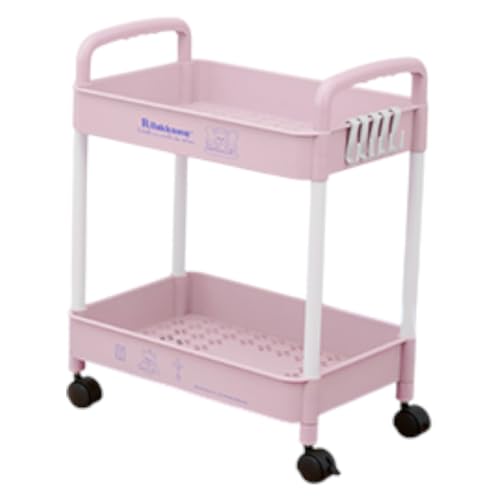 リラックマ すてきなお家 2段ワゴン 収納 ケース 家具 約47cm (パープル)