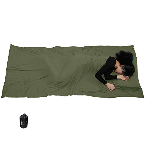 Browint Bamboo Travel Sheets For Hotel, Ultralight Sleep Sack For Adults, Warm Weather/Summer Sleeping Bag Liner For Camping And Travel, Rectangular With Pillow Pocket, Mummy With Hood, Cooling Sheets #TOP4