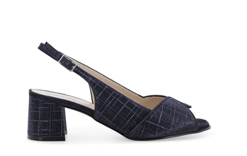 Sandale tissu bleu pailleté s634q : création chic au confort d'exception