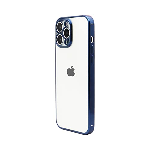 FOURCHEN Gradient Shockproof Designed for iPhone 13 ProMAX Case, Soft TPU Slim Fit Flexible Cell Phone Back Covers for Women Girls, Rubber Silicone case for iPhone 13 ProMAX 6.7 inch (Blue)