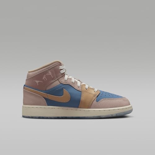 Jordan Big Kid's 1 Mid Aegean Storm/Hemp-Pink Oxford (FN5472 400)3