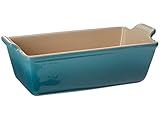 Le Creuset Stoneware Heritage Loaf Pan, 9' x 5' x 3' (1.5 qt.), Caribbean