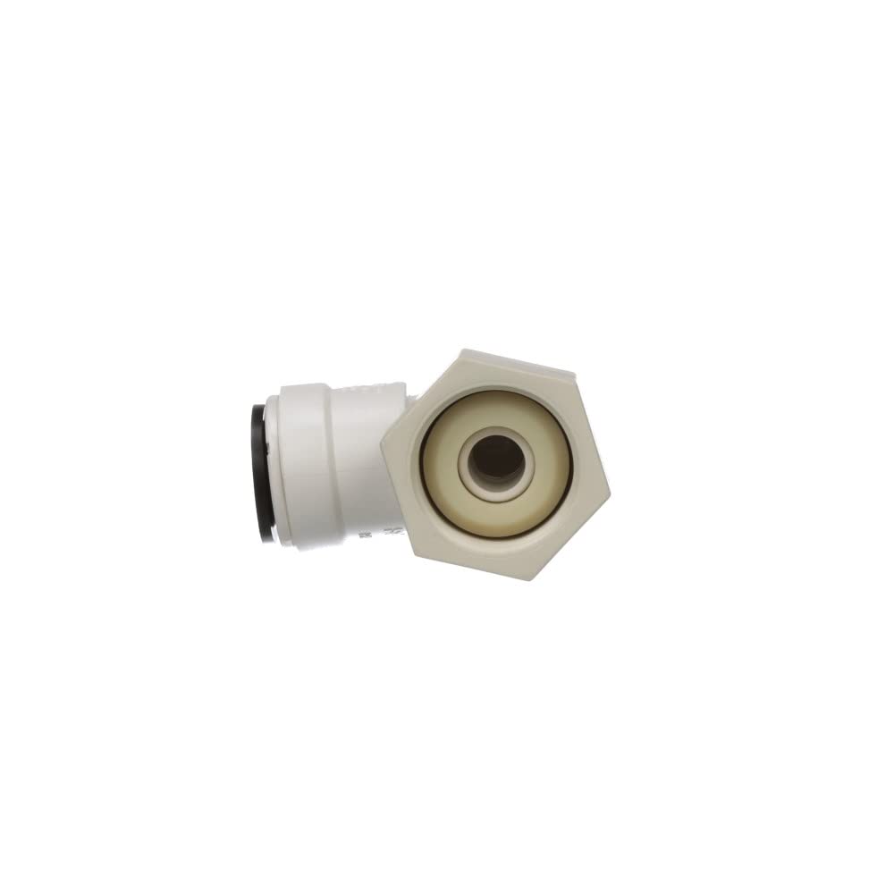 Watts 3520-1012 AquaLock Plastic Series, 1/2" CTS x 3/4" NPS Off-White Lead-Free Polysulfone Female Swivel Elbow, O-Ring, Quick Push-to-Connect Design, Tool-Free Installation