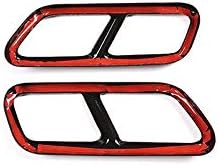 Stainless Steel Exhaust Muffler Tail Tip Pipe Trim Cap Cover Frame 2Pcs For Mercedes Benz 2010-2017 S Class W222 Auto Accessories (Glossy Black)