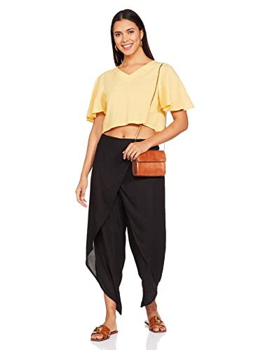 Image of Amazon Brand - Myx Women's Loose Rayon Wrap Style Pants (Available in Plus Sizes)