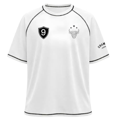Image of Boys Football Players Jersey T-Shirt | Looper Polyester Sports Wear | Half Sleeve Round Neck Casual for Men