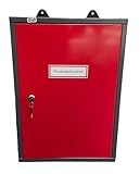 Schrank für Feuerwehrpläne – Platzsparender Hängeschrank zur sicheren Aufbewahrung von Feuerwehr- und Brandschutzplänen | Robustes Design | Wetterfest und abschließbar | Ideal für Innen