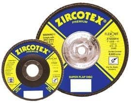 FLEXOVIT Flap DISC ZIRCOTEX 5"X7/8" 5X7/8 Z5040F 10/Each