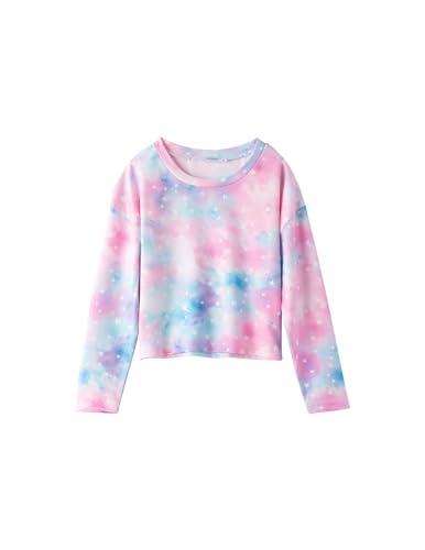 Image of Arshiner Girls 2 Piece Outfits Kids Trendy Tie Dye Sweatsuits Sets | Size 5-14Y, Girls 2-Piece Tracksuit Set, Tie Dye Print, Long Sleeve Top & Jogger Pants, Soft Polyester, Elastic Waistband
