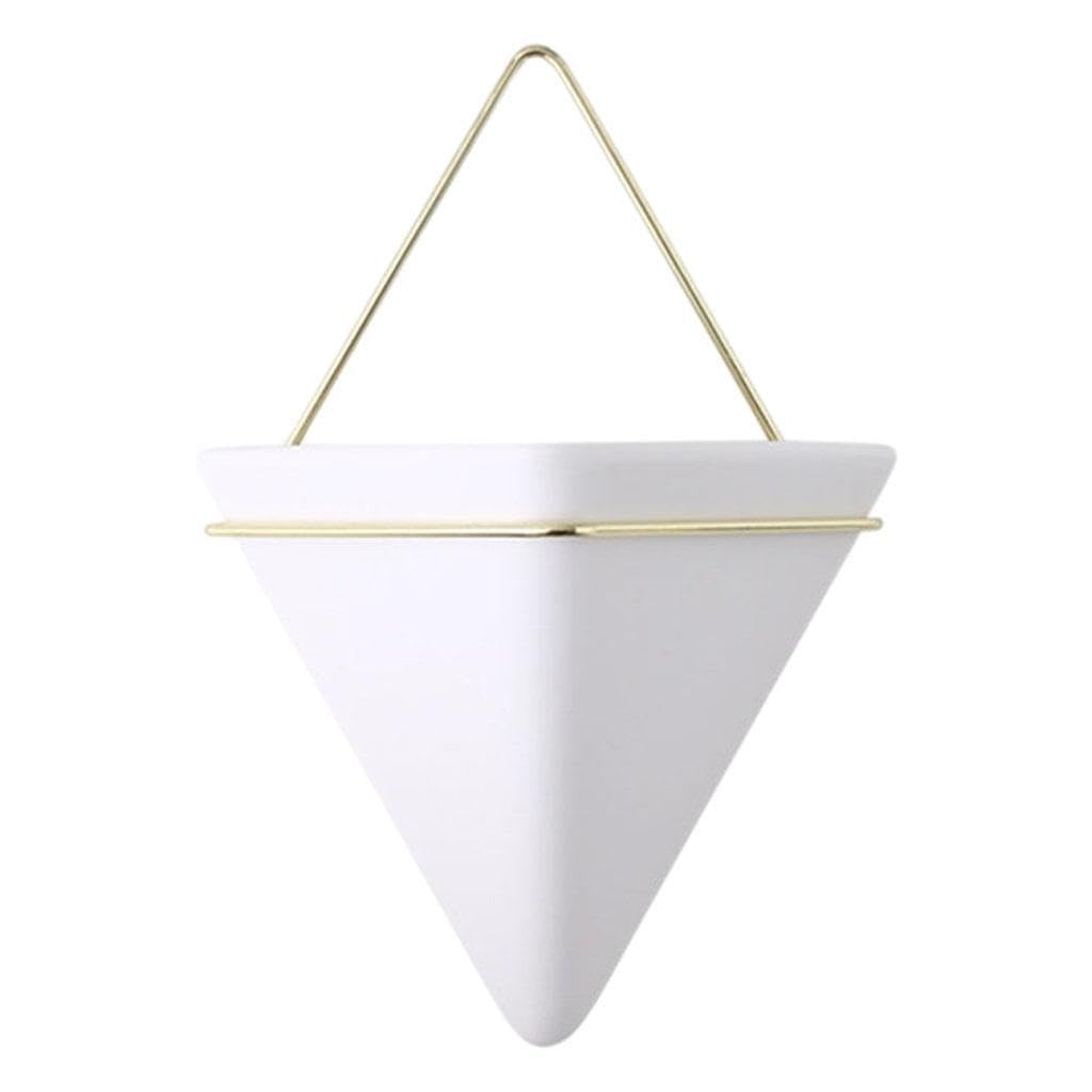 mophrati Chic Flower Wall Decor Nordic Ceramic Plant Holder For Air White L