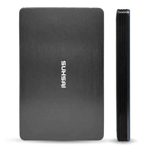 SUHSAI Disque Dur Externe USB 3.0 1 to, léger pour la Sauvegarde et Le Stockage des données, Disque Dur Portable, avec Stockage étendu pour Ordinateur...