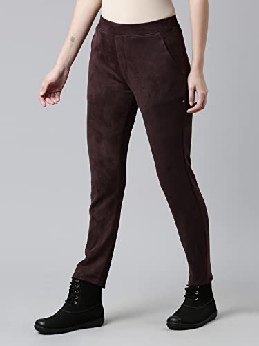 Image of GO COLORS Women Solid Mid Rise Suede Treggings