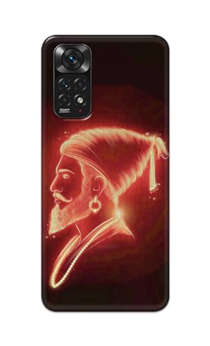 Image of Plastic Printfidaa Printed Hard Back Cover Case For Mi Redmi Note 11 4G Back Cover (Chatrapati Shivaji Maharaj) -112
