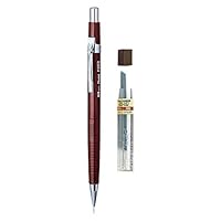 Pentel P200 Series Mechanical Pencil 0.3mm Brown Barrel + Super Hi-Polymer Refill Leads 0.3mm HB Grade (YP203E-HB)