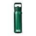 YETI Yonder 750 ml/25 oz Water Bottle with Yonder Straw Cap, Black Forest Green