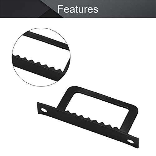 Image of MroMax 50PCS Sawtooth Picture Hangers Iron Picture Hangers 1.69 inch x 0.31 inch Double Hole Picture Frames Hangers for Hanging Clock Paintings Artwork Picture Frame Hook Photos Black