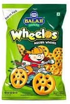 Balaji Masala Wheels - 55gm Pack of 12 | Spicy & Crunchy Snack | Perfect for Anytime Cravings | Indian Flavour Treat