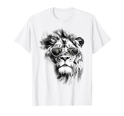 Lion Sunglasses - Art Animal Drawing Lion T-Shirt