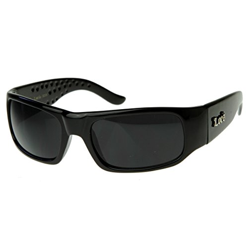 Hard Core Shades Classic Gangsta Locs Sunglasses (Black)