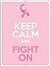 Keep Calm Fight On Novelty Mini Metal Parking Sign PM-185