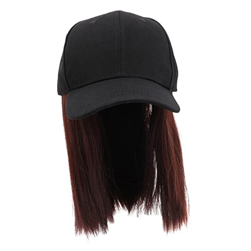UKCOCO Sombrero De Peluca Para Mujeres Pelo Liso Para Accesorios De Fotografía Fabricado Material Suave Estilo Cortinilla Para Eventos Casuales