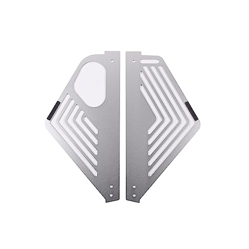 Image of TOYCIDFG Car Engine Bay Panel Cover Left Right Splash Shield Guard for C8 Corvette 2020-2024 Auto Aluminium Interior Body Part Accessories (Silver)