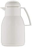 Práctico cierre de rosca Helios Top Jarra térmica de plástico, Blanco, 1 Litro