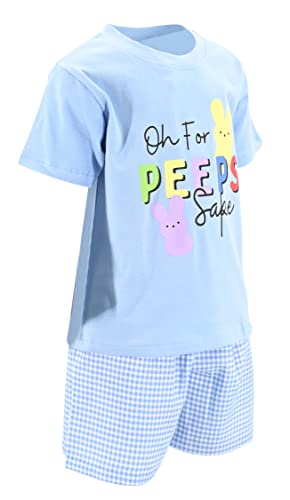 Image of Boys 2pc Shorts Set Outfit Short Sleeve Shirt with Classic Applique Print and Shorts